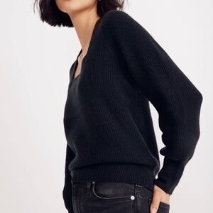 Madewell Melwood Square-Neck Pullover Sweater in Coziest Yarn